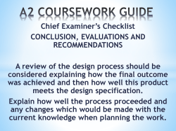 A2 COURSEWORK GUIDE