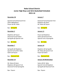 Nebo School District Junior High Boys and Girls Basketball