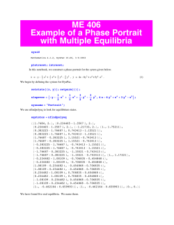 ME 406 Example of a Phase Portrait with Multiple Equilibria