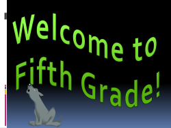 Grandparent Luncheon September 8 th - Fall School