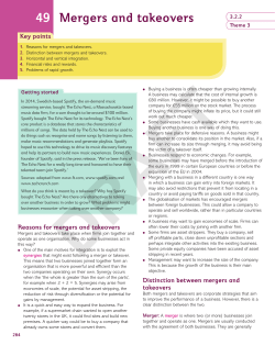 49 Mergers and takeovers - Pearson Schools and FE Colleges