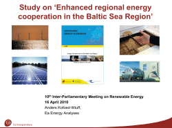 Energy cooperation in the Baltic Sea Region