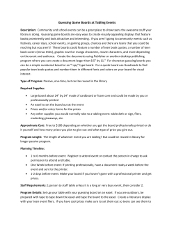 Guessing Game Boards at Tabling Events