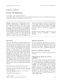 Factor XI deficiency