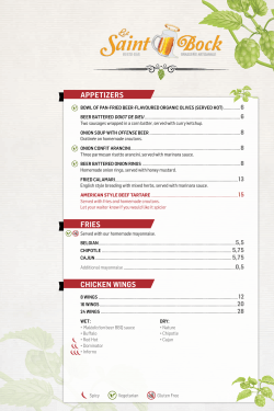 appetizers fries chicken wings - Le Saint-Bock