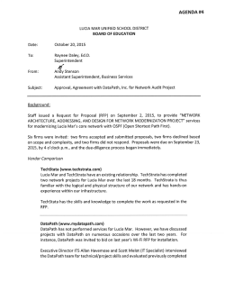 Six firms were invited: two firms accepted and submitted proposals
