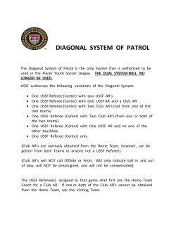 Diagonal System of Patrol for Referee`s