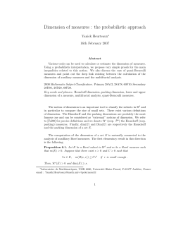 Dimension of measures : the probabilistic approach