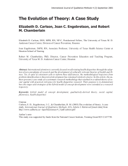 The Evolution of Theory: A Case Study