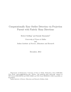 Computationally Easy Outlier Detection via Projection Pursuit with