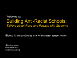 Talking about Race and Racism with Students