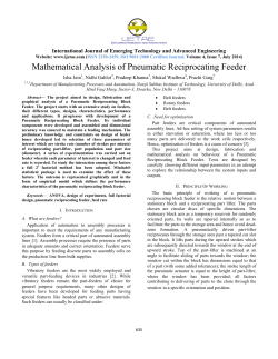 Mathematical Analysis of Pneumatic Reciprocating Feeder