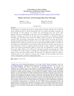 Market Structure and Exchange Rate Pass-Through