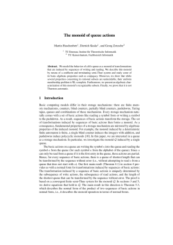 The monoid of queue actions