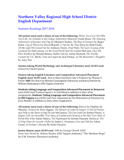 Northern Valley Regional High School District English Department