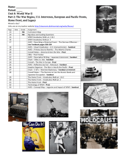 Unit 8: World War II