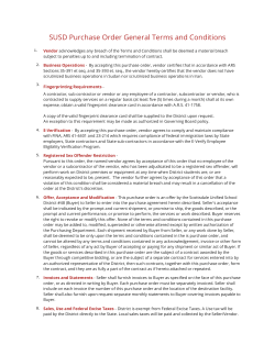 Purchase Order General Terms and Conditions