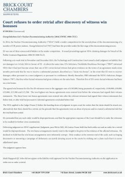 Court refuses to order retrial after discovery of witness win bonuses