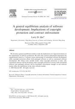 A general equilibrium analysis of software development