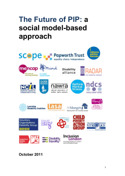 The Future of PIP: a social model-based approach