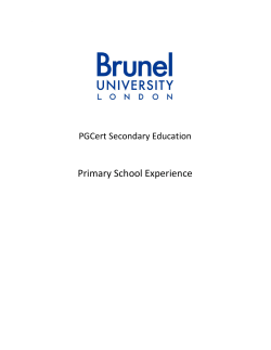 Primary School Experience - Brunel University London