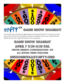 Game Show Shabbat!