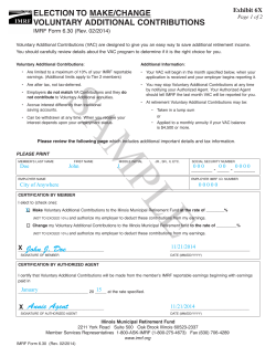 ELECTION TO MAKE/CHANGE VOLUNTARY ADDITIONAL