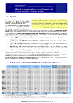 EUROPEAN UNION Mécanisme "Palestino