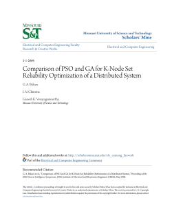 Comparison of PSO and GA for K-Node Set