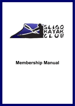Membership Manual - Sligo Kayak Club