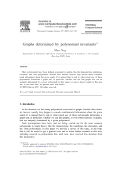 Graphs determined by polynomial invariants