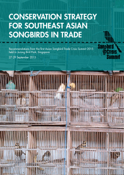 Conservation strategy for Southeast Asian songbirds in trade