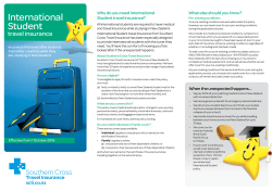 International Student - Southern Cross Travel Insurance