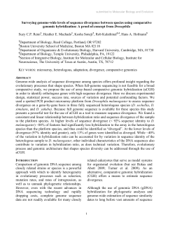 Surveying genome-wide levels of sequence