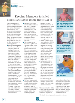 Keeping Members Satisfied