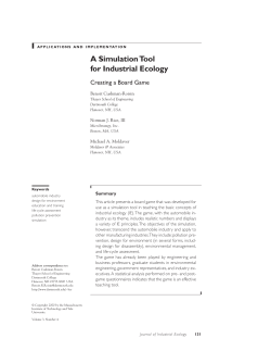 A Simulation Tool for Industrial Ecology: Creating a Board Game