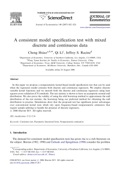 A consistent model specification test with mixed discrete and