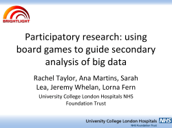 Participatory research: using board games to guide secondary