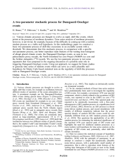 A two‐parameter stochastic process for Dansgaard‐Oeschger events