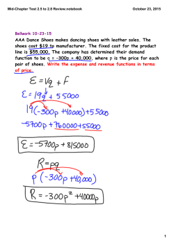 Mid-Chapter Test 2.5 to 2.8 Review.notebook