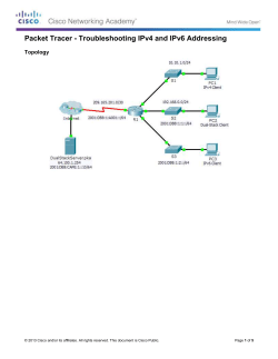 Packet Tracer - Troubleshooting IPv4 and IPv6 Addressing
