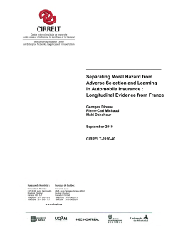 Separating Moral Hazard from Adverse Selection and