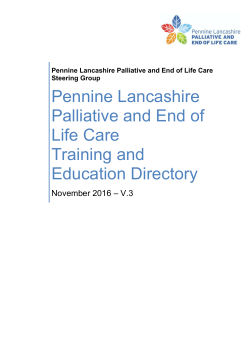 document Palliative EoL Care Training Education Directory