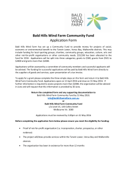 Application Form - Bald Hills Wind Farm