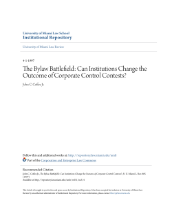 The Bylaw Battlefield: Can Institutions Change the Outcome of