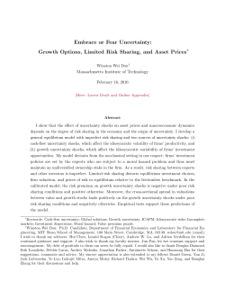 Embrace or Fear Uncertainty: Growth Options, Limited Risk Sharing