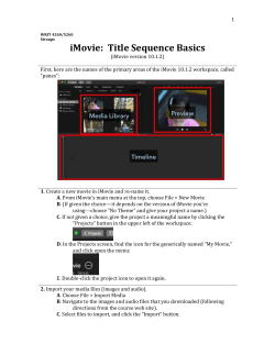 iMovie: Title Sequence Basics