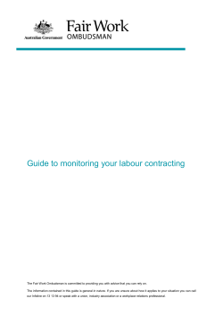 Guide to monitoring your labour contracting