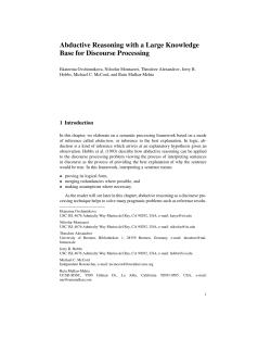 Abductive Reasoning with a Large Knowledge Base for Discourse