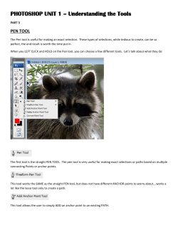 PHOTOSHOP UNIT 1 &ndash; Understanding the Tools PART 3 PEN